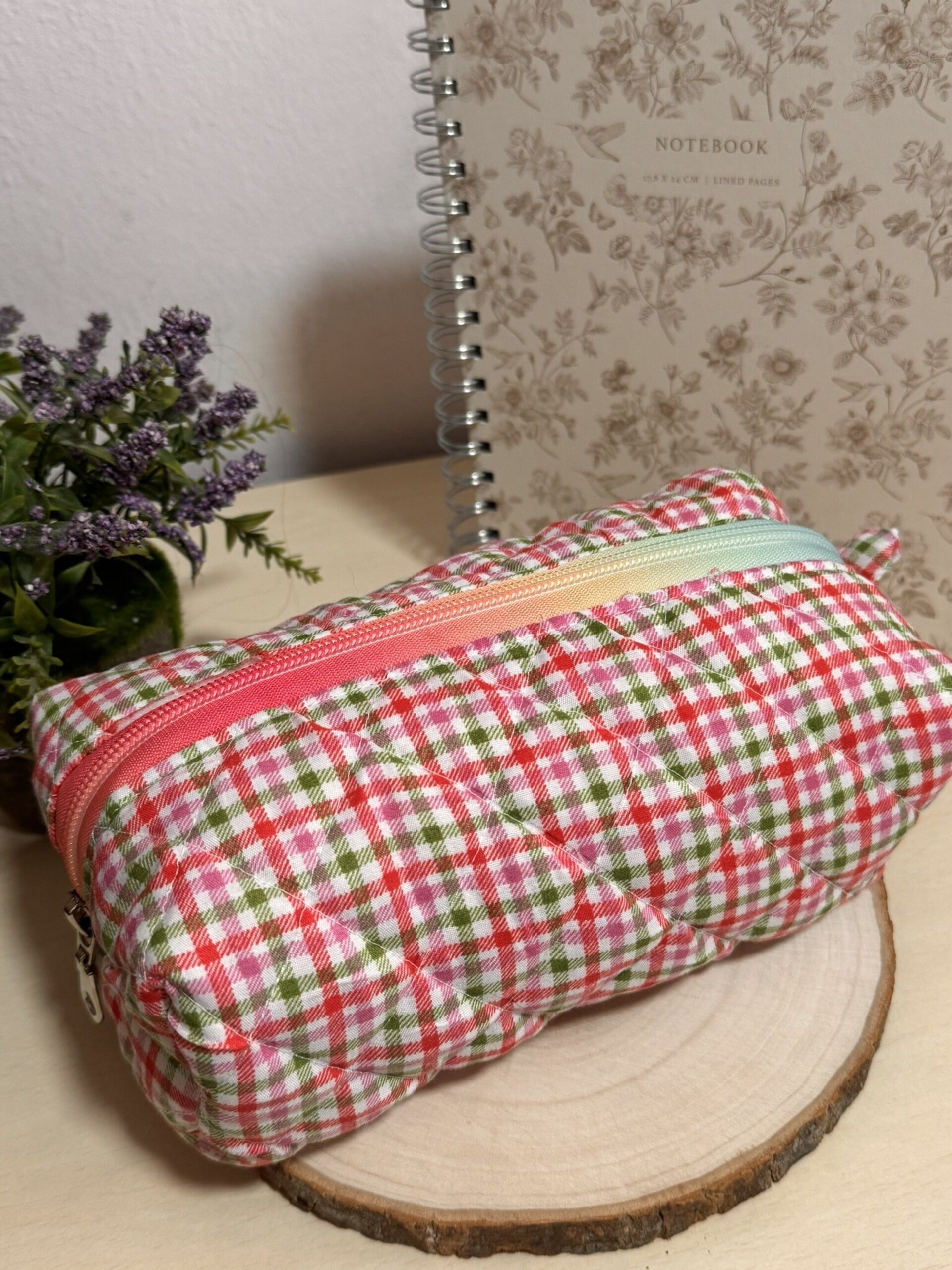 Neceser Vichy Rosa y Verde - 4