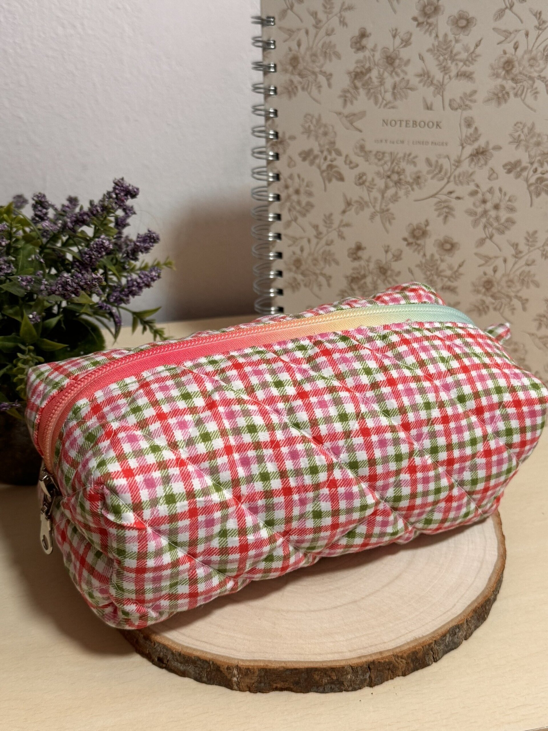 Neceser Vichy Rosa y Verde - 3